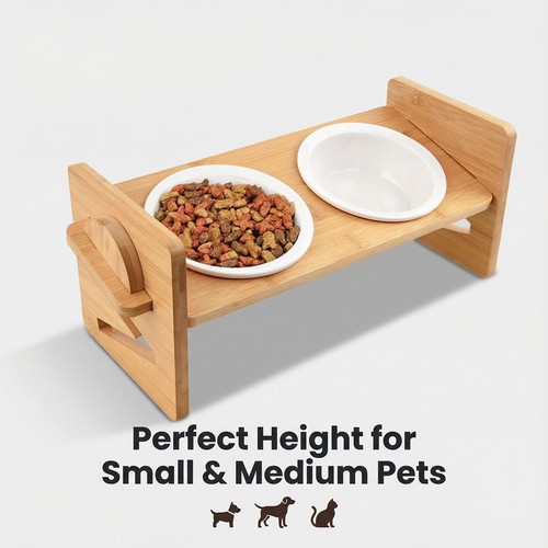 Adjustable double bowl - dog, cat