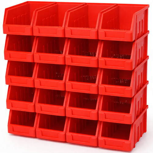 Red stacking storage bins - 20,