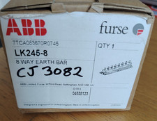ABB Furse LK245-8 Earth Bar - 8 Way Copper Earthing Bar