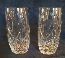 Pair of Tyrone Crystal Hi Ball Glasses / Tumblers Tullamore Pattern 14.5cms Tall