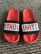 Next Boys Girls Red No Limits Sliders Uk Size 2