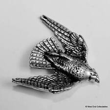 Stooping Hawk Pewter Pin