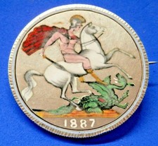 Enamelled Coin Queen Victoria