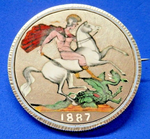 Enamelled coin queen victoria - queen,