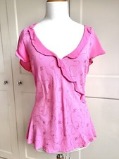 Vintage GHOST (Tanya Sarne) Pink Sequinned Angel Top - Medium