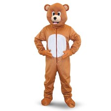 Dress Up America Brown Mascot Bear Costume Brown Bear Role Play 9 - 10 year