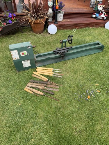 Wood lathe with tools - lathe,