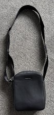calvin klein black messenger bag mens