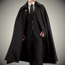 Men's Cardigan Cloak Cape Coat