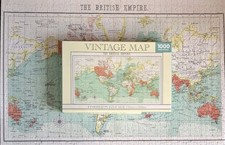 Vintage Map Jigsaw The British Empire - 1000 Piece by Robert Frederick, Complete