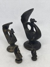 Set Of 4 Bronze Peacock Opium