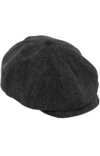 CHILDS BLACK FLAT CAP