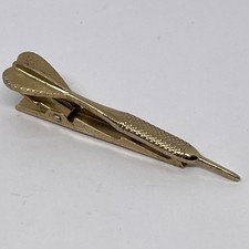 Vintage Stratton Gilt Dart Tie Pin Clip Made in England Darts Sports Pub Bar