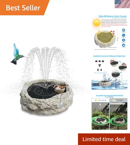 Charming solar water fountain - solar,