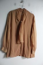 Womens Vintage Sheer Pussy Bow