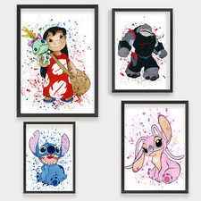 Lilo and Stitch Disney Cartoon Wall Art Poster Print Picture Home Kids A4 A3