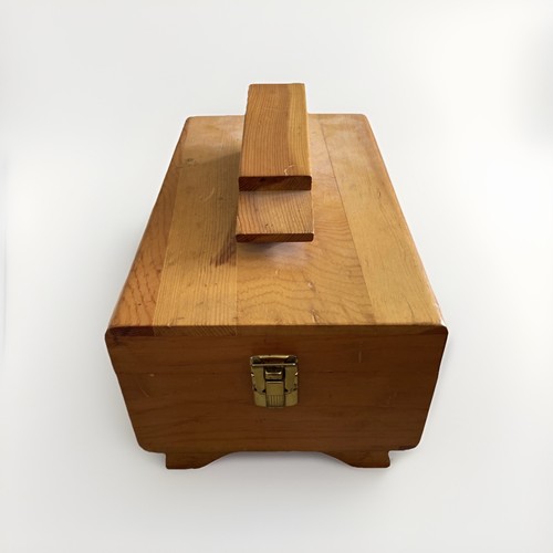 Vintage wood shoe shine - wood, valet