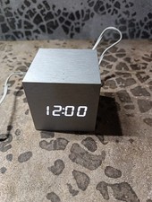 Gingko Sound Activated LED Digital Alarm Clock - Date & Temperature - Aluminium