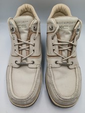 Rockport Size 9 W Stone Hydro Shield XCS  Waterproof Leather Mens Boots Cream 