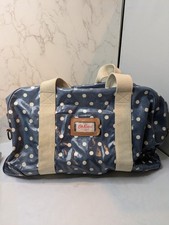 Cath Kidston Large Blue Spotty Oilcloth Weekend Holdall Bag - No shoulder strap