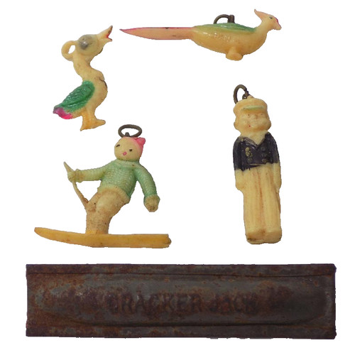 Painted celluloid charms - 4,