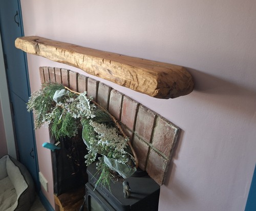 Rustic shelf mantle - mantle,, solid