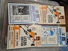 Autographed Leeds Utd. Programmes From Early 1970s x 4