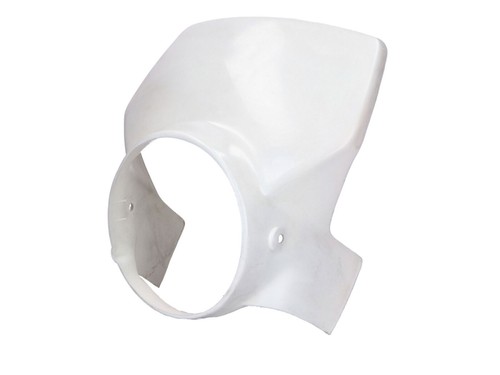 White plastic headlight cover