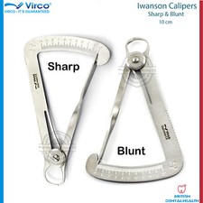 IWANSON CALIPERS SPRING WAX CROWN GAUGE MEASURING 1-10 MM JEWELLERS DENTAL INST.