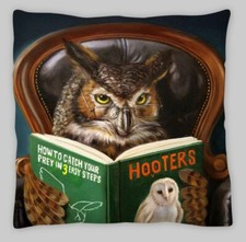 Fun Owl  Reading on armchair