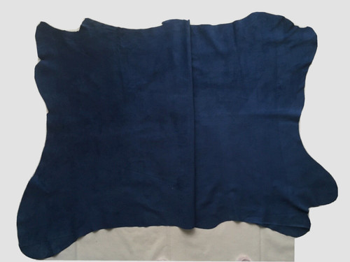 Large blue pigskin suede - large,