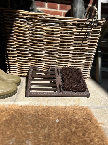 Cast iron boot jack - &, scraper