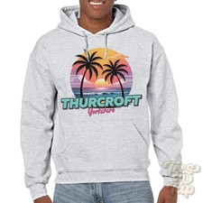 THURCROFT YORKSHIRE HOODIE - Retro Miami Beach Style Funny Summer Parody