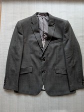 Marks & Spencer Suit Jacket & Trouser Set Men's 42S W36 L29 Grey Wool Rich Blend