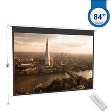 84" Electric Motorised Projector Screen 4:3 Home Cinema 3D Projection w/ Remote