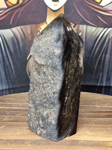 Beautiful black sugar druzy - black,