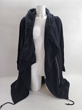 Allsaints Womens Hooded Coat Black Portere Parka Lightweight UK Size 4 New