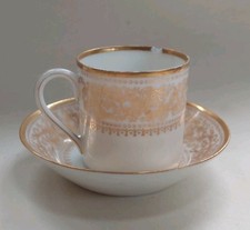 ANTIQUE BERTIN TISSIER, PARIS, PORCELAIN MINIATURE  CUP & SAUCER , FRENCH,  