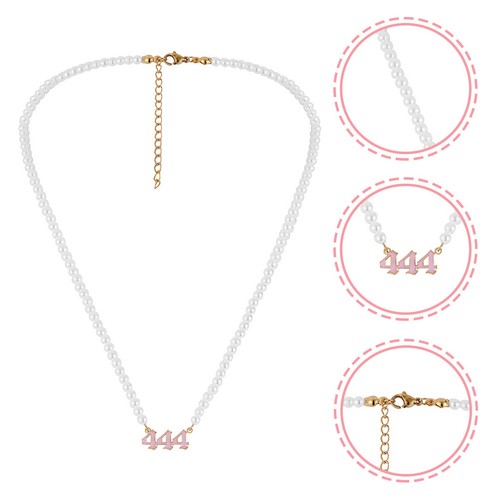 White faux pearl necklace - faux,