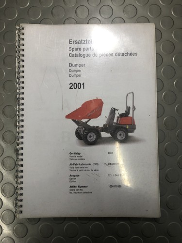 Neuson model 2001 spare - spare, parts