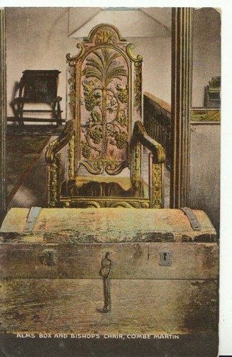 Devon postcard alms box - , &