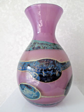 SIGNED Samuel J Herman - Val St Lambert Studio/Art Glass Vase Eldorado Series