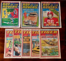 Boys Comics Bundle x 8 Comics Roy Of The Rovers/Tiger And Scorcher 1975 - 78