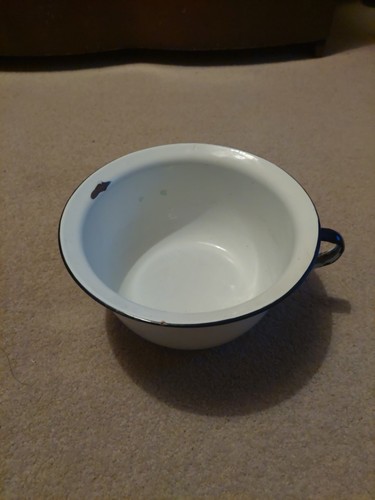 Vintage metal chamber pot - vintage,