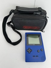 Gameboy Pocket Blue Nintendo Retro Handheld Video Game Console & Official Case