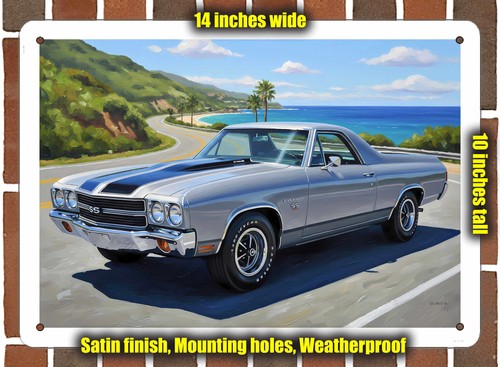 Metal sign 1970 chevrolet el - -,