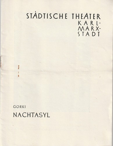 Programme booklet maxim gorky - programme,