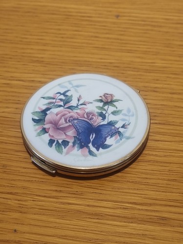 Stratton pink rose floral blue - pink,