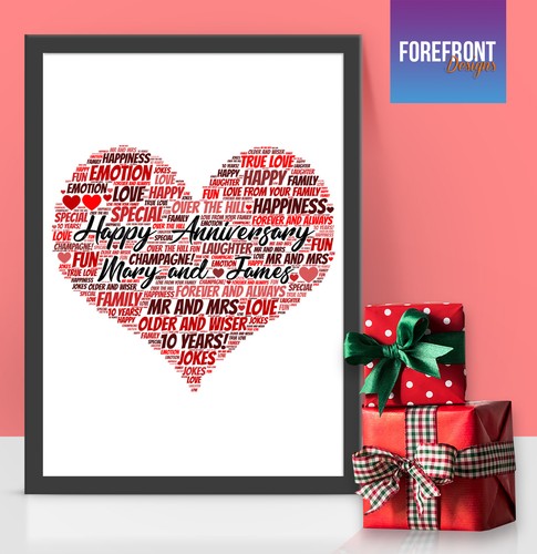 Personalised anniversary word - personalised,