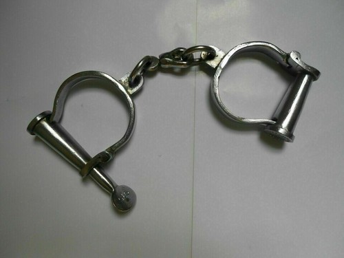 Handmade silver iron handcuffs - iron,